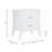 Rectangular Nightstand In White With 2 Function - Wooden Frame, Tapered Legs, , 25" X 24" 16 Configuration