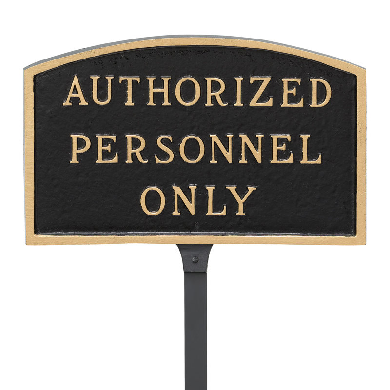 Weather Resistant Metal Garden Sign, Black/Gold