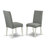 6-Pc Dinette Set – 4 Grey Parson Chairs, a Dining Bench, and a Cement Modern dining room table - Linen White-1850034355