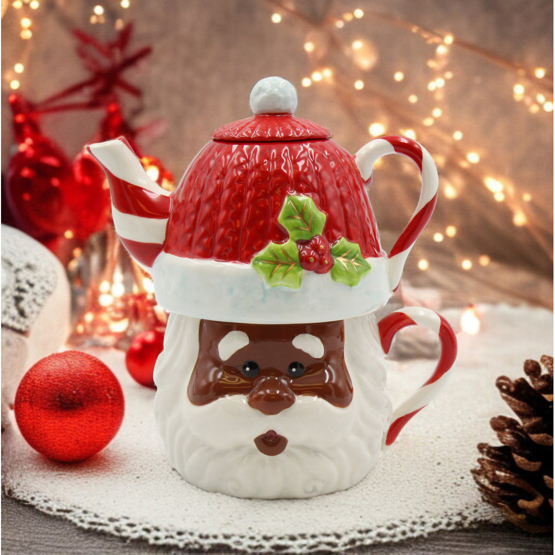 McLellen 15 Oz. African American Santa Tea for One The Holiday Aisle®