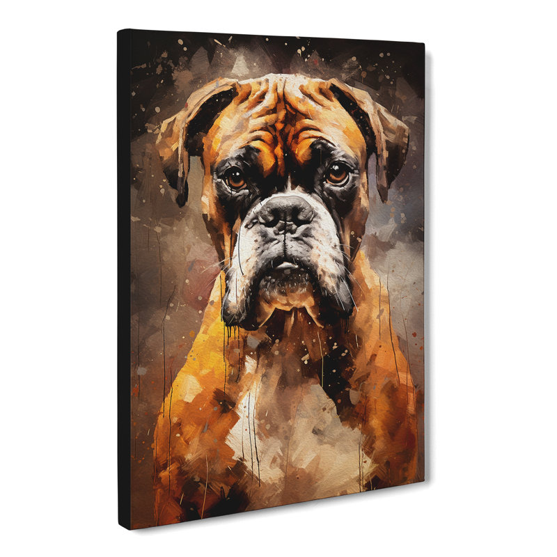 Boxer Dog Conceptual - Wrapped Canvas, 50cm H x 35cm W x 3cm D