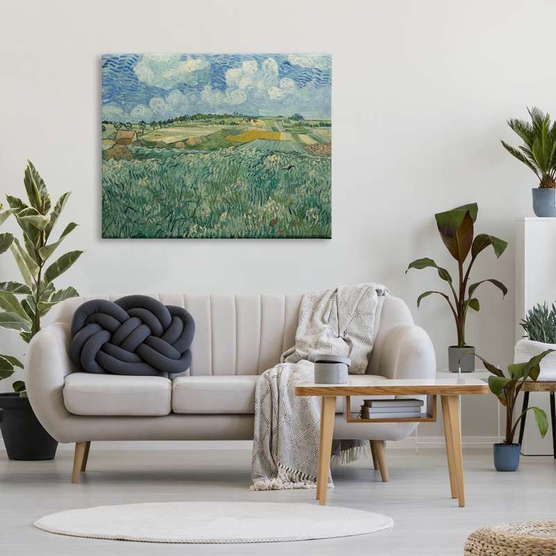 «Plain Near Auvers with Rain Clouds», art mural Van Gogh par One1000paintings, L 48 po x H 36 po