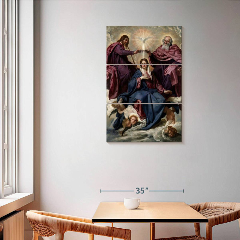 Leisha, couronnement de la Vierge 1635-36, H 57 po x l 36 po