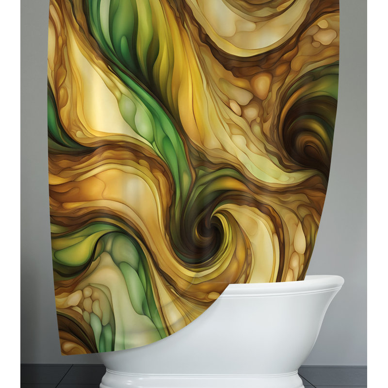 Eriyona Abstract Shower Curtain, 72" H x 70" W