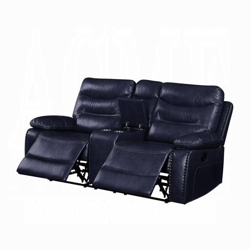 Causeuse en cuir brun Aashi, Brun