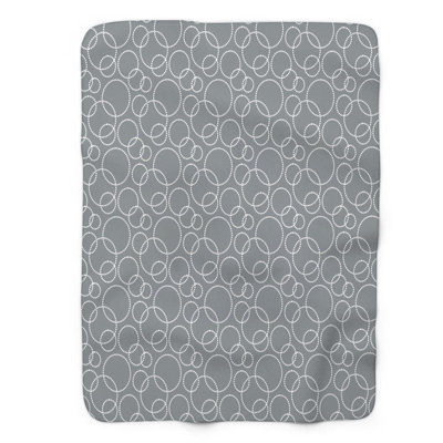 Couverture grise en sherpa 1 pièce