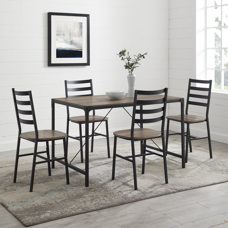 Ensemble repas pour 4 personnes Enrique, Gris délavé