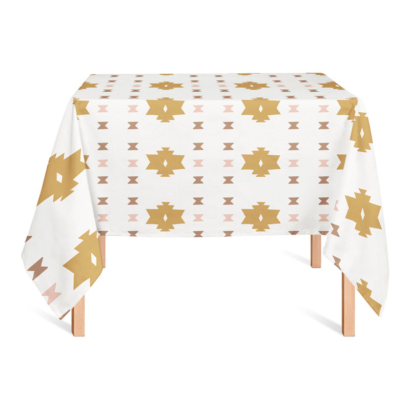 Aleera Geometric Cotton Blend Square Tablecloth