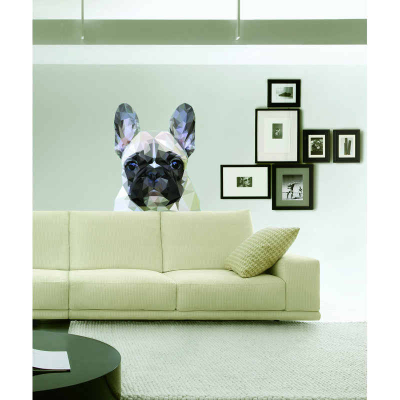 Décalcomanie murale Français Bulldog, H 39 po x l 33 po