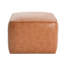 Luxueux similicuir carré brun clair avec des coussins confortables et sécuritaires, idéal pour les salons modernes. Texture élégante à ressorts ensachés, convient comme pièce décorative.