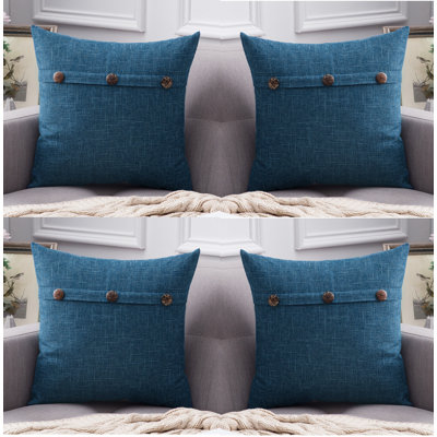 Buttons Chenille Throw Pillow