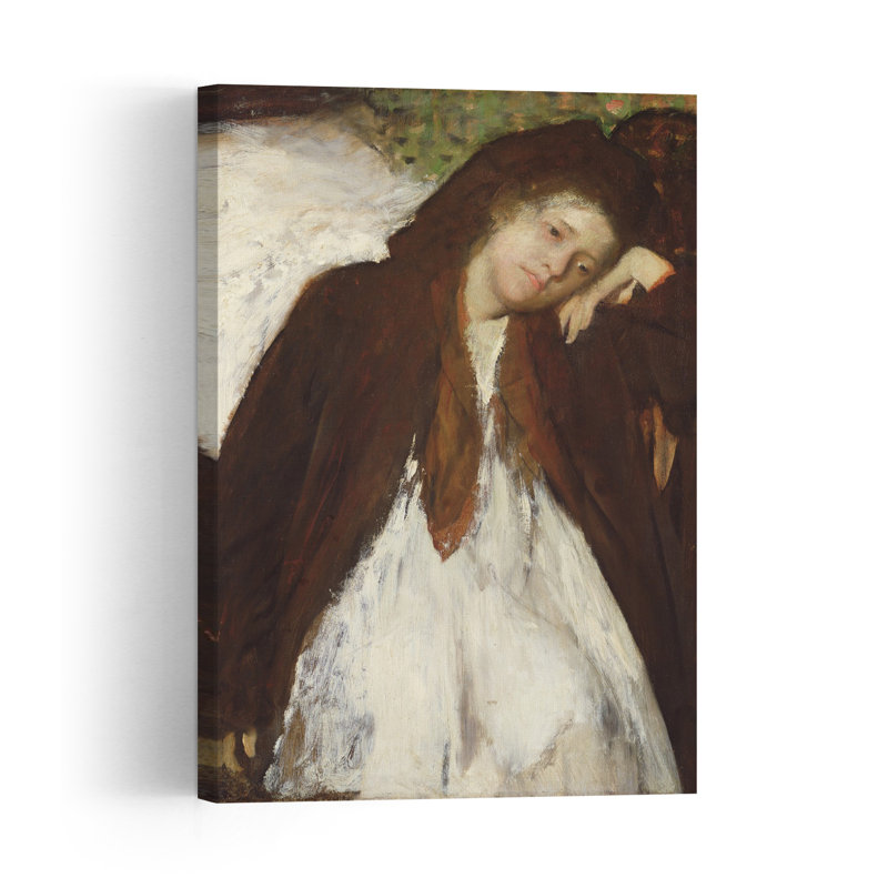 Le Convalescent, vers 1872-1887, portrait abstrait impressionniste contemporain, estampe murale, H 60 po x l 40 po