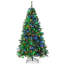 Arbre de Noël en cachemire vert 7 pi avec 350 lumières DEL et forme rapide 3 minutes