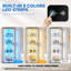 65" Corner Glass Display Cabinet with LED Lights, 4-Tier Showcase Display Case, White