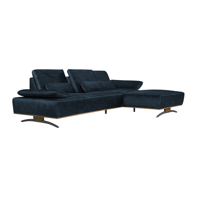Aunye 4 Seater Sofa & Chaise, Marine, Right Hand Facing
