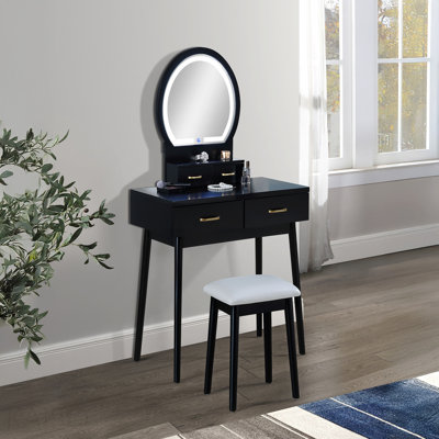 Ensemble de coiffeuse et tabouret 3 pièces