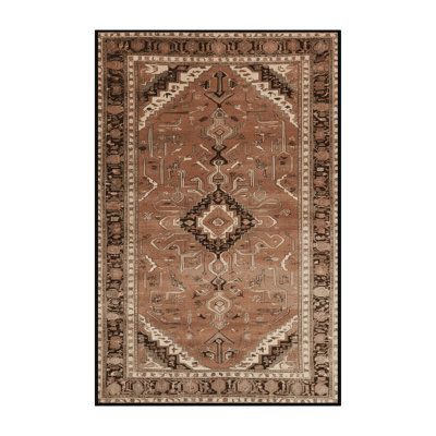 Machine Washable Persian Brown Area Rug