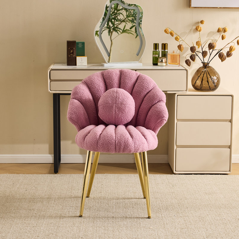 Metal Accent Stool, Purple