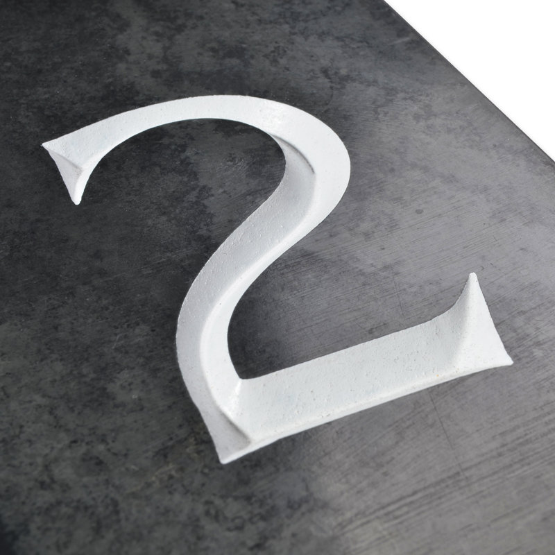 Slate House Number Rectangle Wall Mounted Required