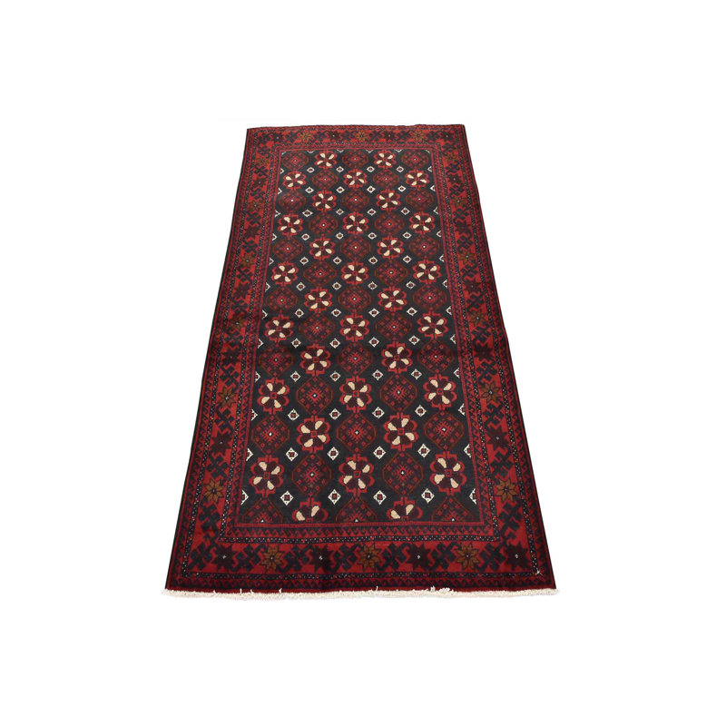 Tapis bleu unique de 3 pi 4 po x 6 pi 5 po