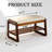 Solid Wood Entryway Bench With Cushion And 2-Tier Shoe Storage, Sturdy Shoe Organizer For Hallway, Living Room, And Foyer