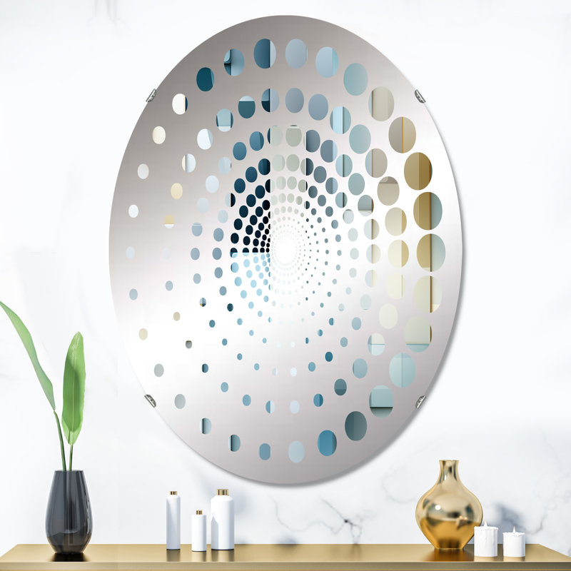 Serene Structures II - Miroir décoratif à spirale ovale, L 24 po x H 36 po