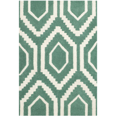 Deedie Hand Tufted Wool Geometric Rug