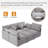86.6" Modular U-Shaped Sectional Sofa Bed - L-Shaped Couch With Movable Ottoman & 2 USB Ports, Light Grey-1579592192