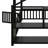 Twin Over Twin Bunk Bed With Stairs, Metal Floor Bunk Bed With Storage Ladder & Safety Guardrails-2092777480