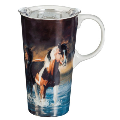 Cypress Home Earthenware Travel Mug