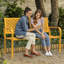 Banc d'extérieur classique en métal (jaune)-526304058