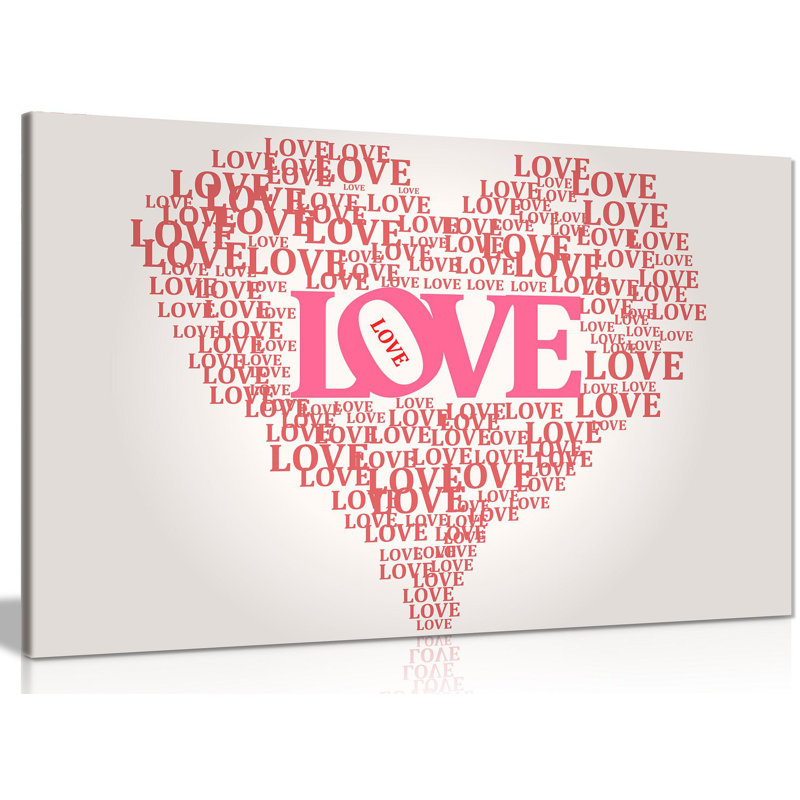 Love Heart - Wrapped Canvas Print, 61cm H x 91cm W