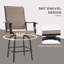Ensemble de 2 tabourets de bar pivotants avec accoudoirs Outsunny, confortables et durables pour la terrasse et le balcon