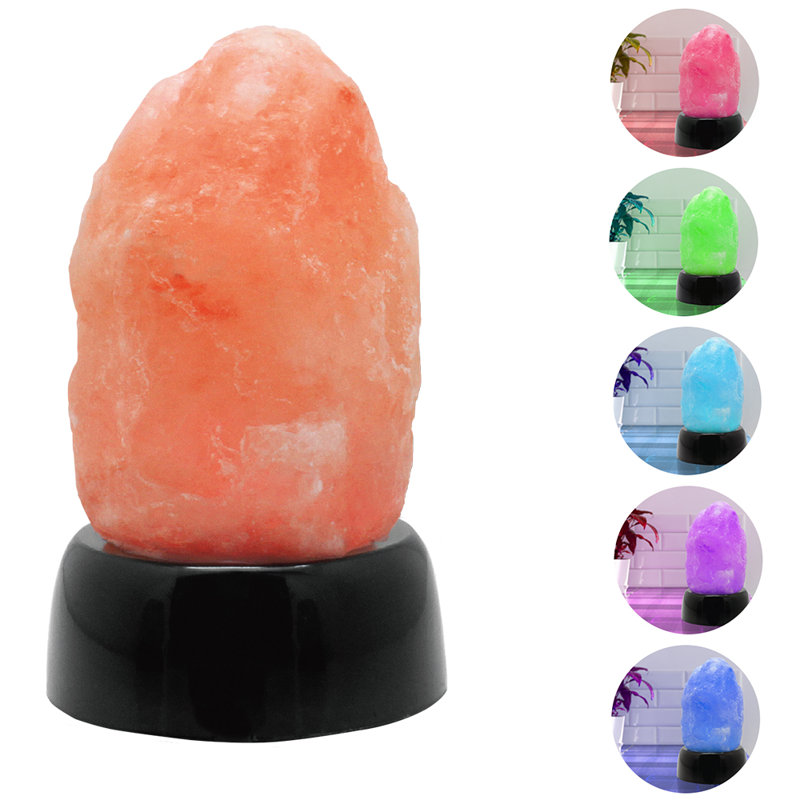 Himalayan Glow USB Base Pink Salt Lamp With LED Multicolor