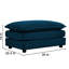 Canapé modulaire confortable avec chenille bleue et modulaire ergonomique réversible en forme de L - Pour la polyvalence