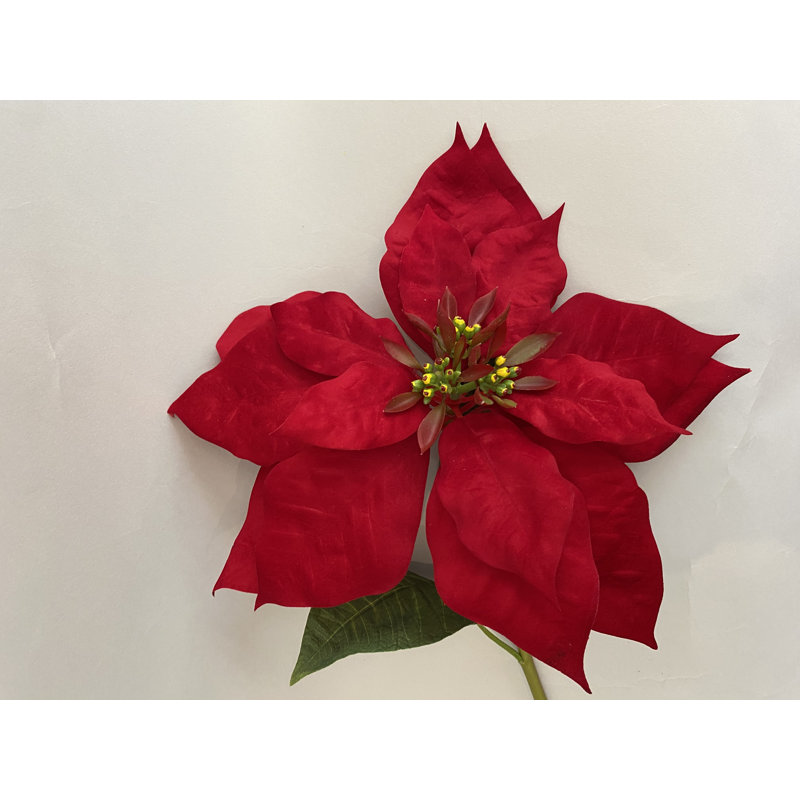 TIGE DE POINSETTIA VELOURS, 27" H x 5" W