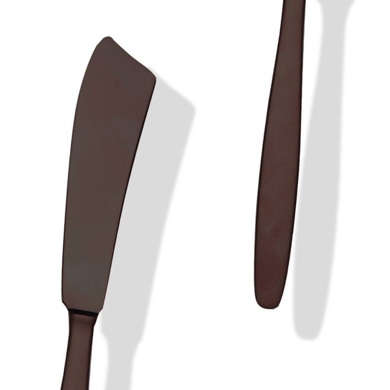 Due Stainless Steel Cake Knife, Black Gold