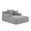 Méridienne surdimensionnée en mousse 48,8 po, canapé-lit rembourré en velours côtelé moelleux avec 3 coussins décoratifs et accoudoirs larges-1240891301