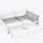 Upholstered Tufted Bed With Two Drawers,Comfortable Backrest And Armrests