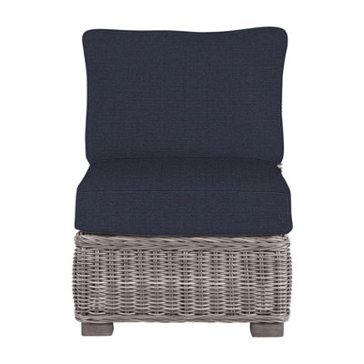 Rustic Woven Sectional Slipper Chair