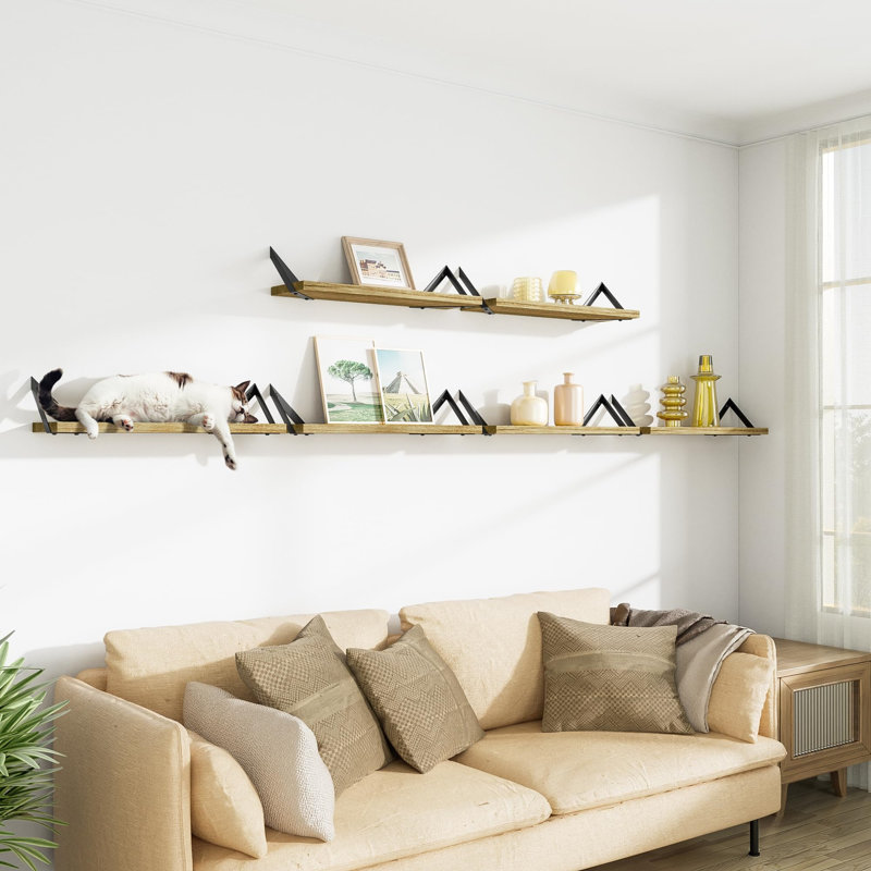Floating Wall Shelves for Home Decor, Black
