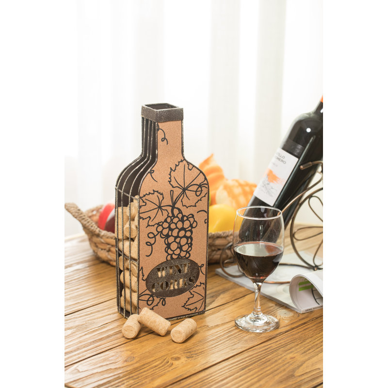 Domingo Vintage Metal Bottle Shaped Wine Cork Holder