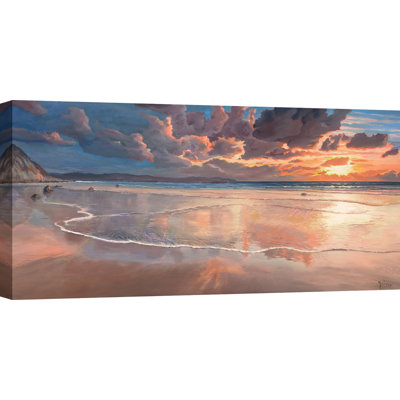 Sunrise On The Sea by Adriano Galasso - Wrapped Canvas Print