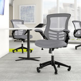 Jayetta Mid-Back Mesh Swivel Ergonomic Office Chair with Flip-Up Arms