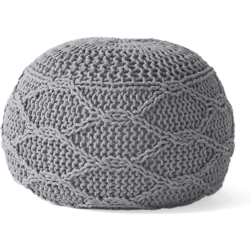 Pouf Malibu, Coton gris