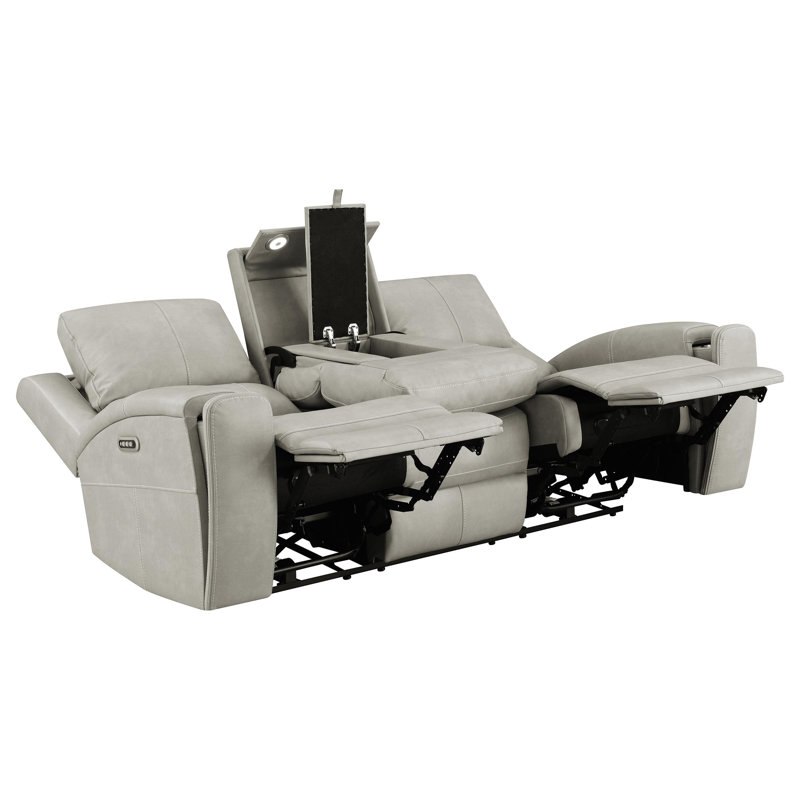 Canapé inclinable électrique triple Hein gris, Gris