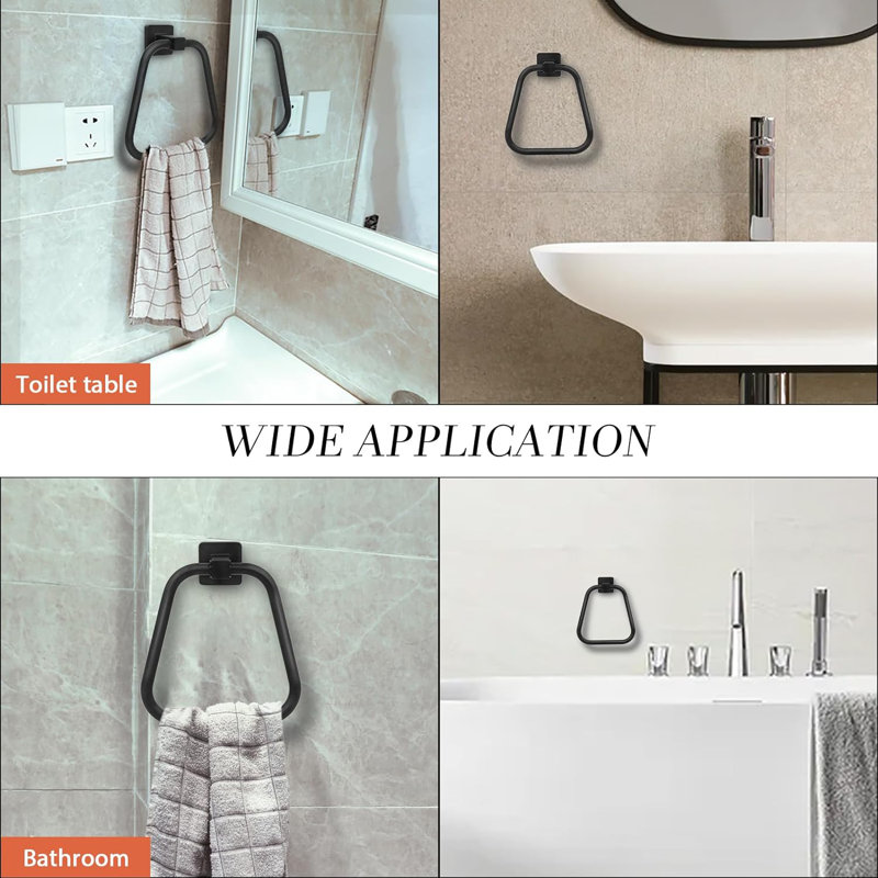 Matte Black Towel Ring for Bathroom