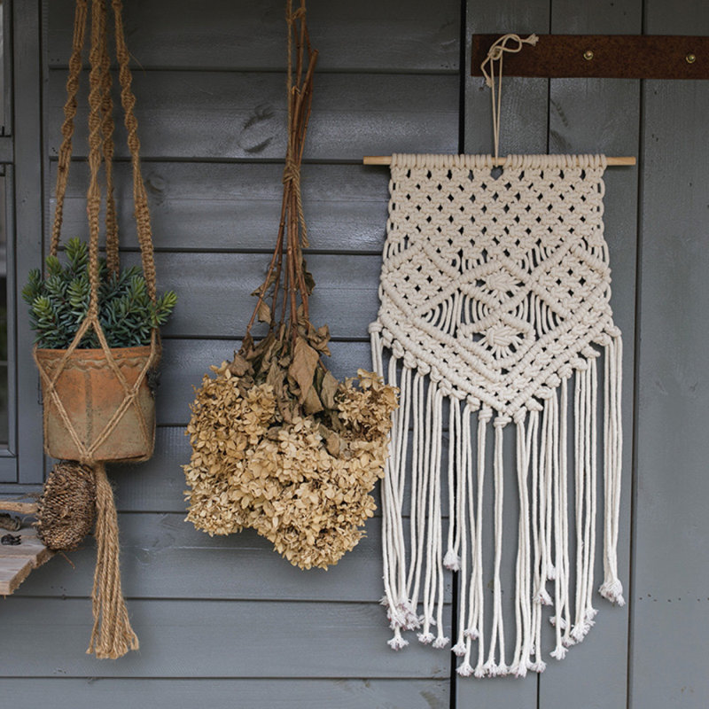 Tapisserie en coton avec tringle incluse