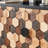 Distressed Storage Cabinet with Honeycomb Pattern