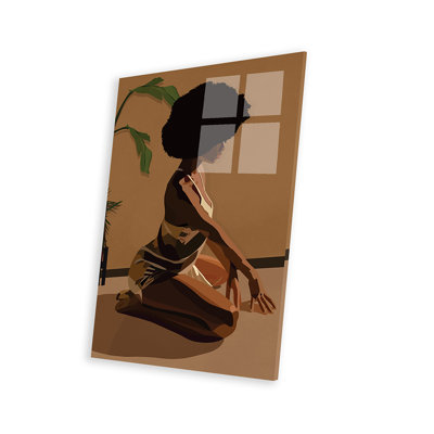 Impression de peau brune sur verre acrylique